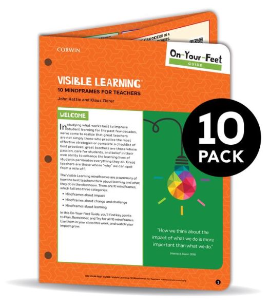 Cover for John Hattie · BUNDLE: Hattie: On-Your-Feet Guide: Visible Learning: 10 Mindframes for Teachers: 10 Pack - On-Your-Feet-Guides (Book) (2022)