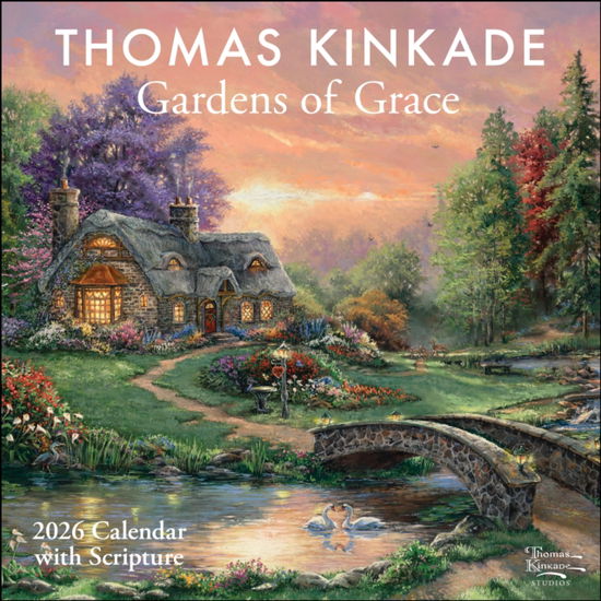 Thomas Kinkade Gardens of Grace 2026 Wall Calendar with Scripture - Thomas Kinkade - Merchandise - Andrews McMeel Publishing - 9781524896812 - August 12, 2025