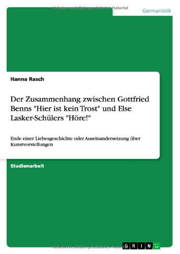 Cover for Rasch · Der Zusammenhang zwischen Gottfri (Book) [German edition] (2010)