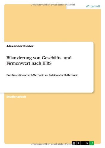 Cover for Rieder · Bilanzierung von Geschäfts- und (Paperback Bog) [German edition] (2011)