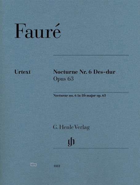 Nocturne Nr. 6 Des-dur Opus 63, K - Fauré - Książki -  - 9790201810812 - 