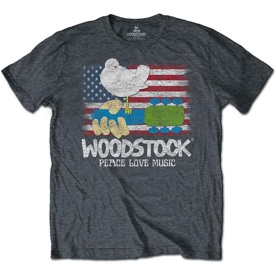 Woodstock Unisex T-Shirt: Flag - Woodstock - Gadżety -  - 9950670975812 - 