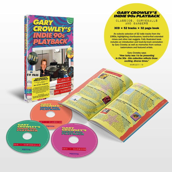 Gary Crowleys Indie 90s Playback - Classics / Curveballs And Bangers - Gary Crowley's Indie 90s Playback Classics, Curveballs & Bangers (Media Book) - Música - WIENERWORLD - 5018755511813 - 28 de octubre de 2022