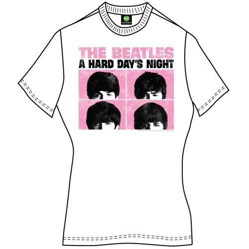The Beatles Ladies T-Shirt: Hard Days Night Pastel - The Beatles - Produtos - Apple Corps - Apparel - 5055295319813 - 