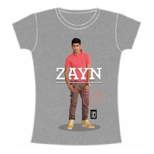 Cover for One Direction · One Direction Ladies T-Shirt: Zayn Standing Pose (Skinny Fit) (T-shirt) [size M] [Grey - Ladies edition]
