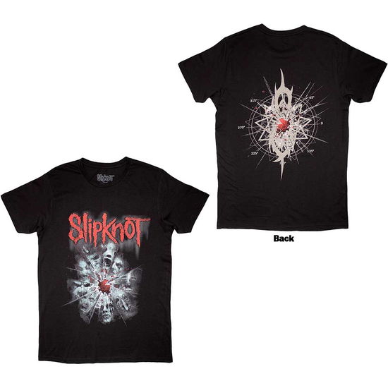 Slipknot Unisex T-Shirt: Shattered (Back Print) - Slipknot - Produtos - ROFF - 5055295393813 - 19 de janeiro de 2015