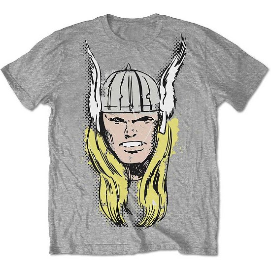 Cover for Marvel Comics · Marvel: Thor Big Head Distressed Bianco (T-Shirt Unisex Tg. S) (N/A) [size S] [Grey - Unisex edition]