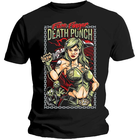 Five Finger Death Punch Unisex T-Shirt: Assassin - Five Finger Death Punch - Produtos - Global - Apparel - 5056170619813 - 29 de janeiro de 2020