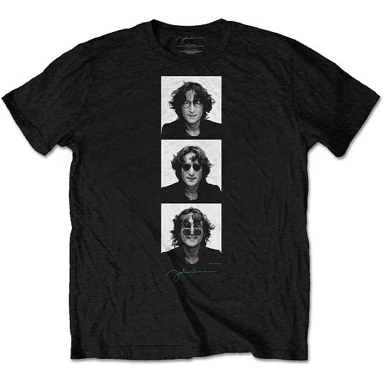 John Lennon Unisex T-Shirt: Give Peace A Chance Stack - John Lennon - Produtos -  - 5056368678813 - 