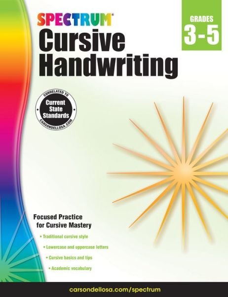 Spectrum Cursive Handwriting, Grades 3 - 5 - Spectrum - Böcker - Spectrum - 9781483813813 - 15 januari 2015