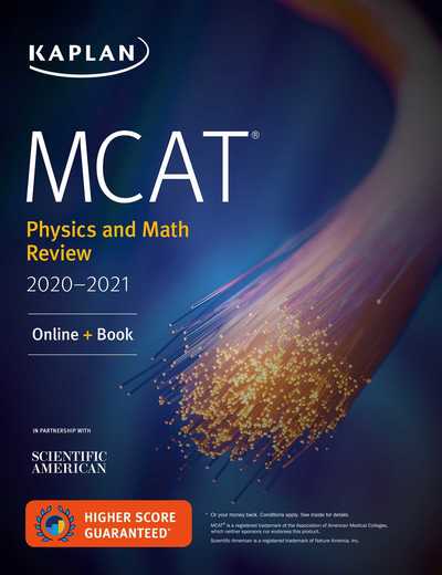 Cover for Kaplan Test Prep · MCAT Physics and Math Review 2020-2021: Online + Book - Kaplan Test Prep (Paperback Book) [Proprietary edition] (2019)