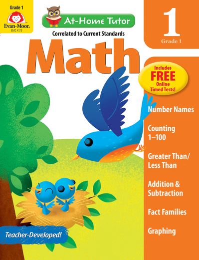 Cover for Evan-Moor Educational Publishers · At Home Tutor Math, Grade 1 (Paperback Book) (2014)