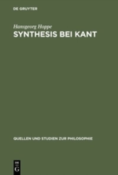 Cover for Hoppe · Synthesis bei Kant (Book) (1983)
