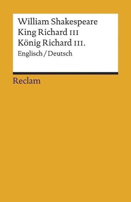 Cover for William Shakespeare · Reclam UB 09881 Shakes.Kön.Richard III (Bok)