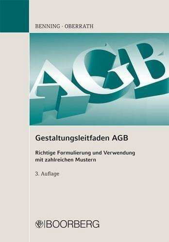 Cover for Benning · Gestaltungsleitfaden AGB (Book)