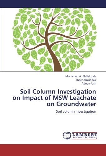 Cover for Adnan Aish · Soil Column Investigation on Impact of Msw Leachate on Groundwater (Pocketbok) (2012)