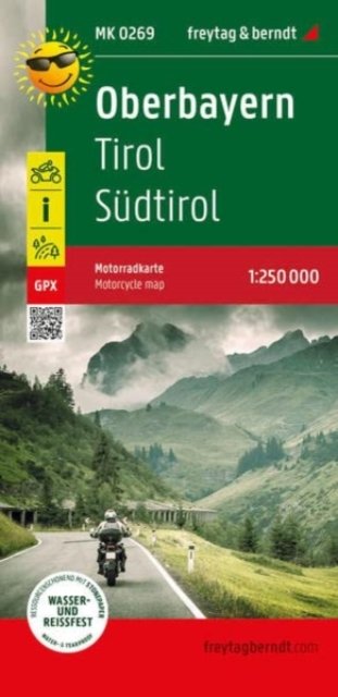 Cover for Oberbayern · Upper Bavaria, motorcycle map 1:250,000, freytag &amp; berndt (Map) (2022)