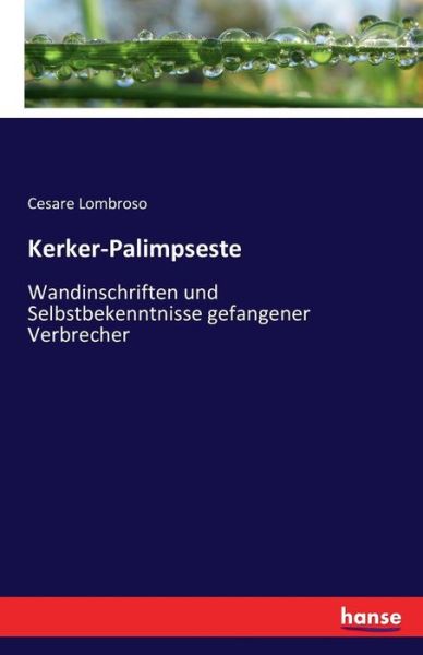 Cover for Cesare Lombroso · Kerker-Palimpseste: Wandinschriften und Selbstbekenntnisse gefangener Verbrecher (Paperback Book) (2016)