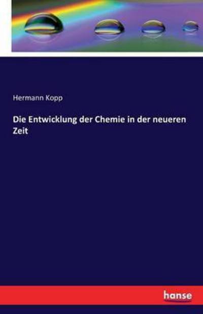 Cover for Kopp · Die Entwicklung der Chemie in der (Book) (2020)