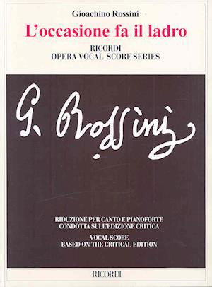 L'occasione Fa Il Ladro - Gioachino Rossini - Bücher - Ricordi BMG - 9788875927813 - 1. Dezember 2007