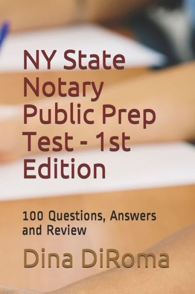 Cover for Dina Diroma · New York State Notary Public Prep Test - 1st Edition (Paperback Book) (2021)