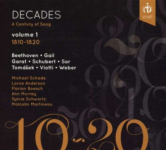 Cover for Decades a Century of Song Vol 1 1810 · Decades a Century of Song Vol 1 1810-1820 (CD) (2016)