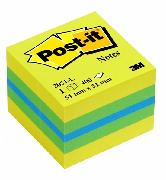 3m · 3M Post-it 2051L LEMON mini cube, 51x51mm, 400 sh (MERCH) (2017)