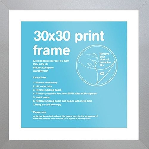 GBEYE - MDF Silver Frame - 30,5 x 30,5cm - X2 - Gb Eye - Koopwaar - Gb Eye - 5028486196814 - 