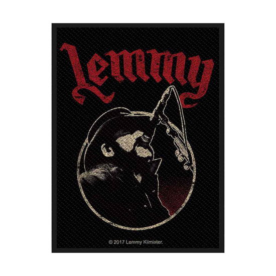 Lemmy Standard Woven Patch: Microphone - Lemmy - Merchandise - PHD - 5055339777814 - August 19, 2019