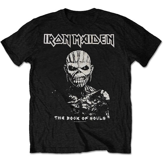 Iron Maiden Unisex T-Shirt: The Book of Souls White Contrast - Iron Maiden - Fanituote -  - 5055979911814 - 
