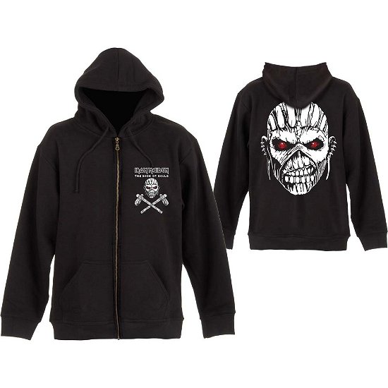 Cover for Iron Maiden · Iron Maiden Unisex Zipped Hoodie: Eddie Axe (Back Print) (Hoodie) [size S] [Black - Unisex edition]