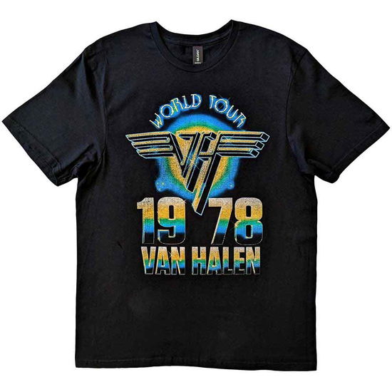 Van Halen Unisex T-Shirt: World Tour '78 - Van Halen - Fanituote - PHD - 5056012059814 - maanantai 25. lokakuuta 2021