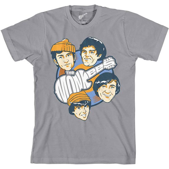 The Monkees Unisex T-Shirt: Vinyl Heads - Monkees - The - Marchandise -  - 5056368684814 - 