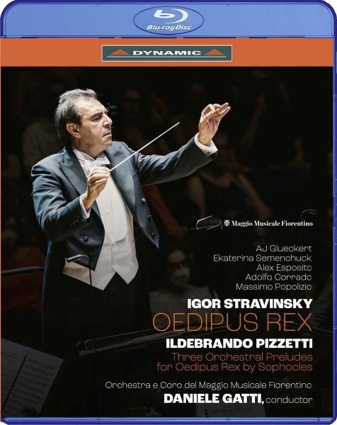 Cover for Orchestra E Coro Del Maggio Musicale Fiorentino / Daniele Gatti · Stravinsky: Oedipus Rex / Pizzetti: Three Orchestral Pi (Blu-ray) (2023)