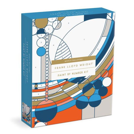 Cover for Galison · Frank Lloyd Wright March Balloons Paint By Number Kit (Book) (2022)