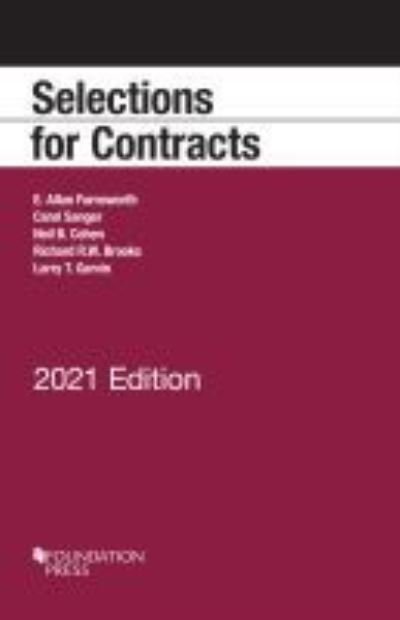 Cover for E. Allan Farnsworth · Selections for Contracts, 2021 Edition - Selected Statutes (Paperback Book) (2021)