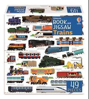 Usborne Book and Jigsaw Trains - Usborne Book and Jigsaw - Sam Smith - Books - Usborne Publishing Ltd - 9781803704814 - August 3, 2023