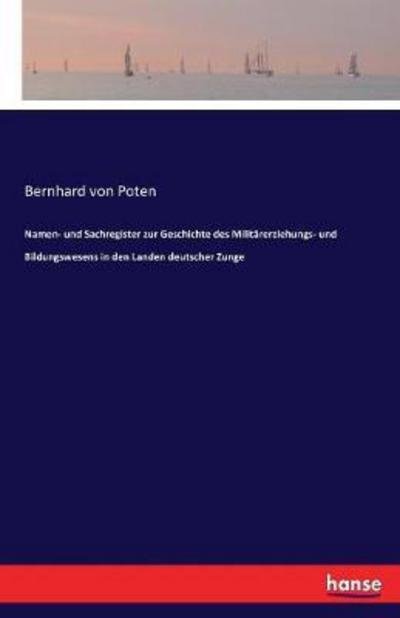 Cover for Poten · Namen- und Sachregister zur Gesch (Book) (2017)