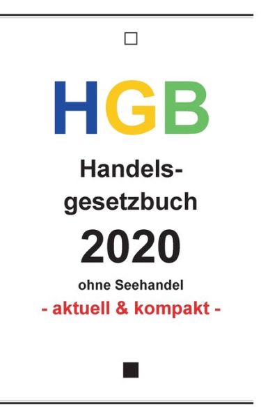 Cover for Jost Scholl · Hgb: Handelsgesetzbuch 2020 (Paperback Book) (2020)