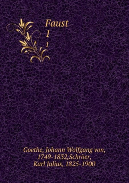 Cover for Johann Wolfgang von Goethe · Faust: Theil 1 (Paperback Book) (2012)