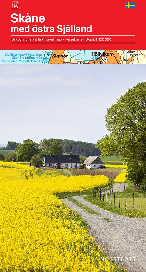 Cover for Norstedts · Bil- &amp; turistkartan: Skåne med östra Sjælland (Hardcover bog) (2014)
