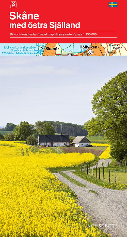 Bil- & turistkartan: Skåne med östra Sjælland - Norstedts - Książki - Norstedts - 9789113056814 - 19 lutego 2014