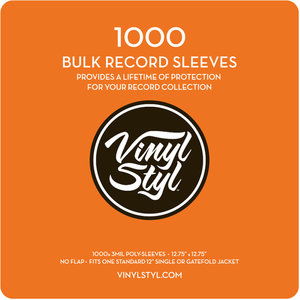 Cover for Vinyl Styl · Vinyl Styl - 12.75&quot; X 12.75&quot; 3 Mil Protective Outer Record Sleeve 1000ct Bulk Pack (Vinyl Accessory)