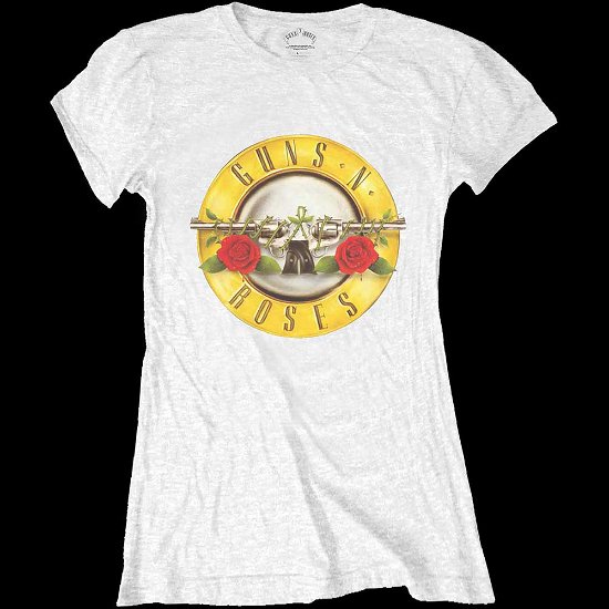 Guns N' Roses Ladies T-Shirt: Classic Bullet Logo (Skinny Fit) - Guns N Roses - Produtos - Bravado - 5056170602815 - 
