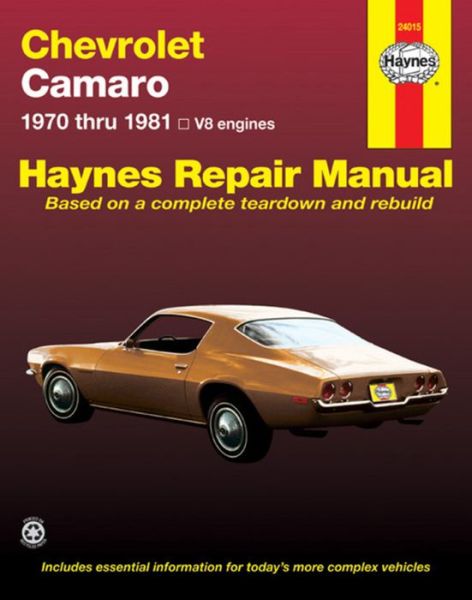 Cover for Haynes Publishing · Chevrolet Camaro (70 - 81) (Paperback Book) [H24015 edition] (1988)