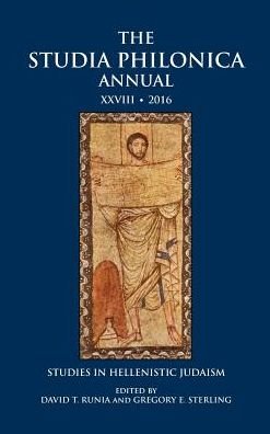 Cover for David T Runia · The Studia Philonica Annual XXVIII, 2016 (Inbunden Bok) (2016)
