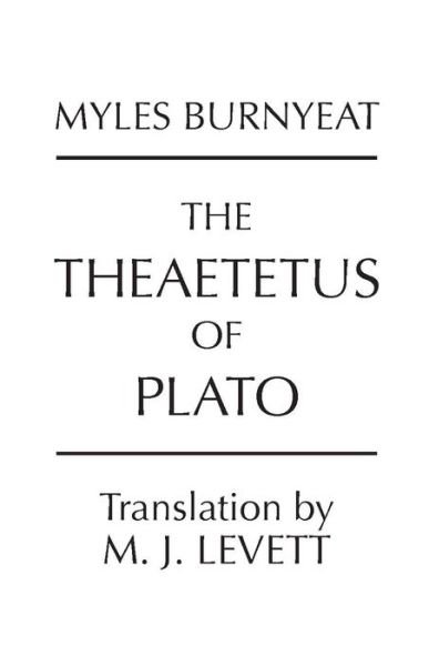 Cover for Plato · The Theaetetus of Plato - Hackett Classics (Taschenbuch) (1990)