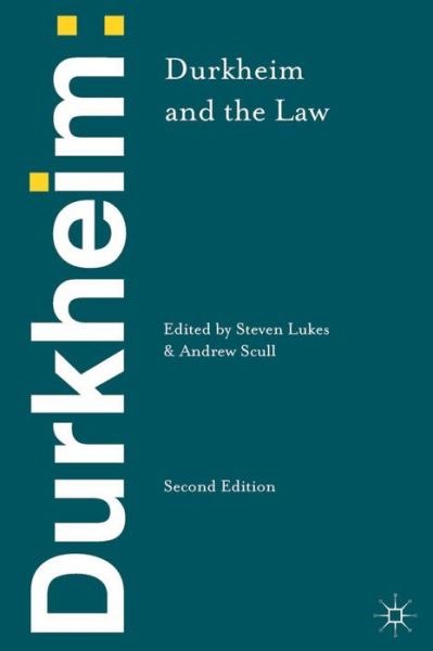 Cover for Steven Lukes · Durkheim and the Law (Book) [2nd ed. 2013 edition] (2013)