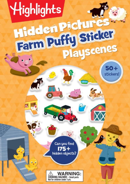 Cover for Farm Hidden Pictures Puffy Sticker Playscenes - Highlights Puffy Sticker Plays (Paperback Bog) (2025)