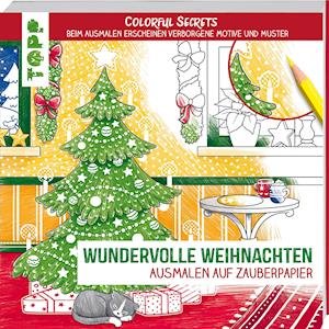 Cover for Natascha Pitz · Colorful Secrets - Wundervolle Weihnachten (Ausmalen auf Zauberpapier) (Taschenbuch) (2021)